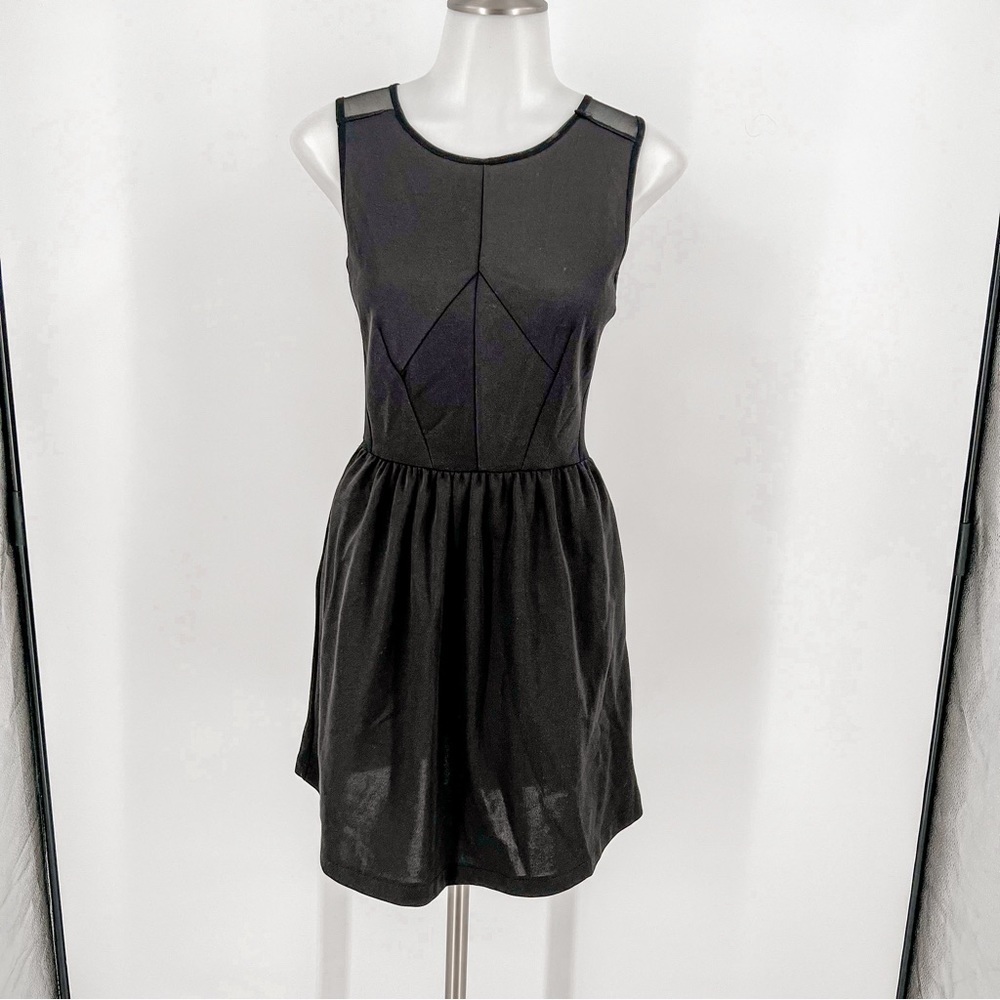 Silence & Noise Black Dress with see through back